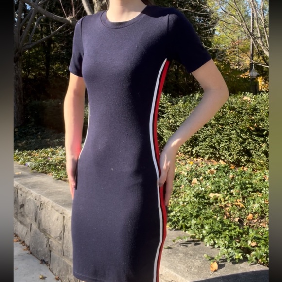 Navy body con dress - Picture 1 of 4